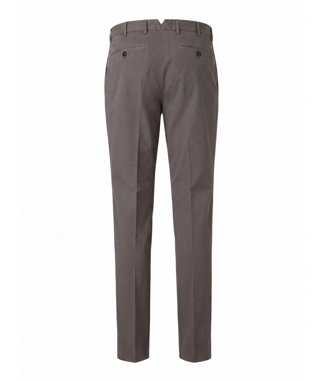 BRUNELLO CUCINELLI Коричневые хлопковые повседневные брюки, фото 2
