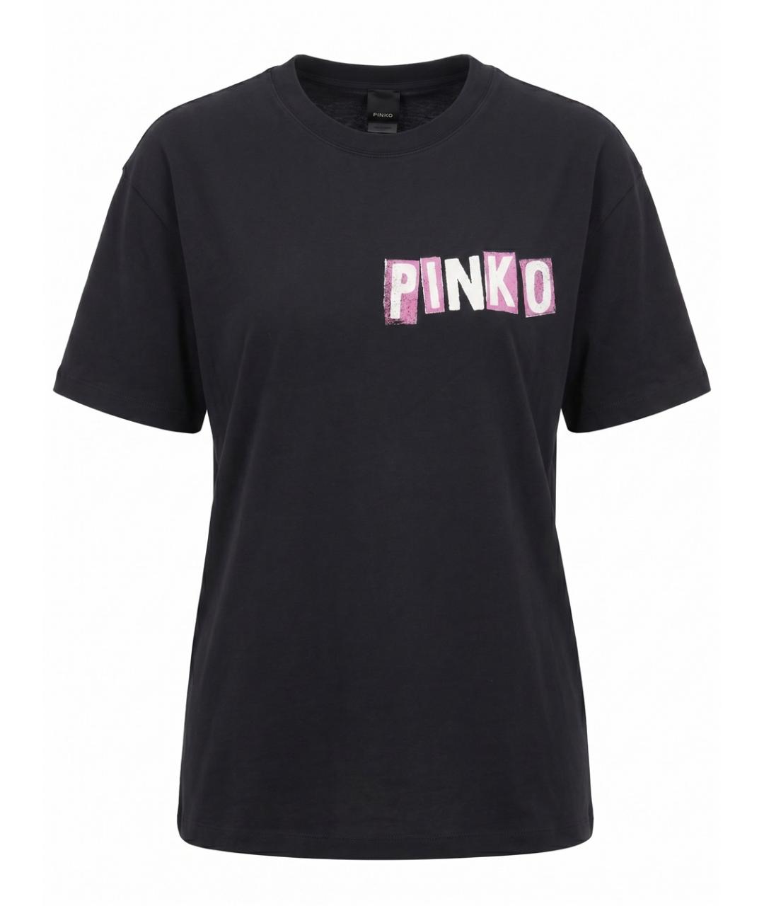 PINKO Черная хлопковая футболка, фото 1