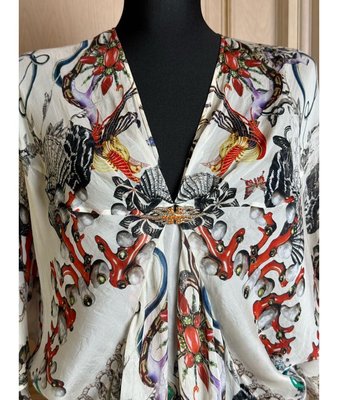 ROBERTO CAVALLI Мульти шелковая блузы, фото 5