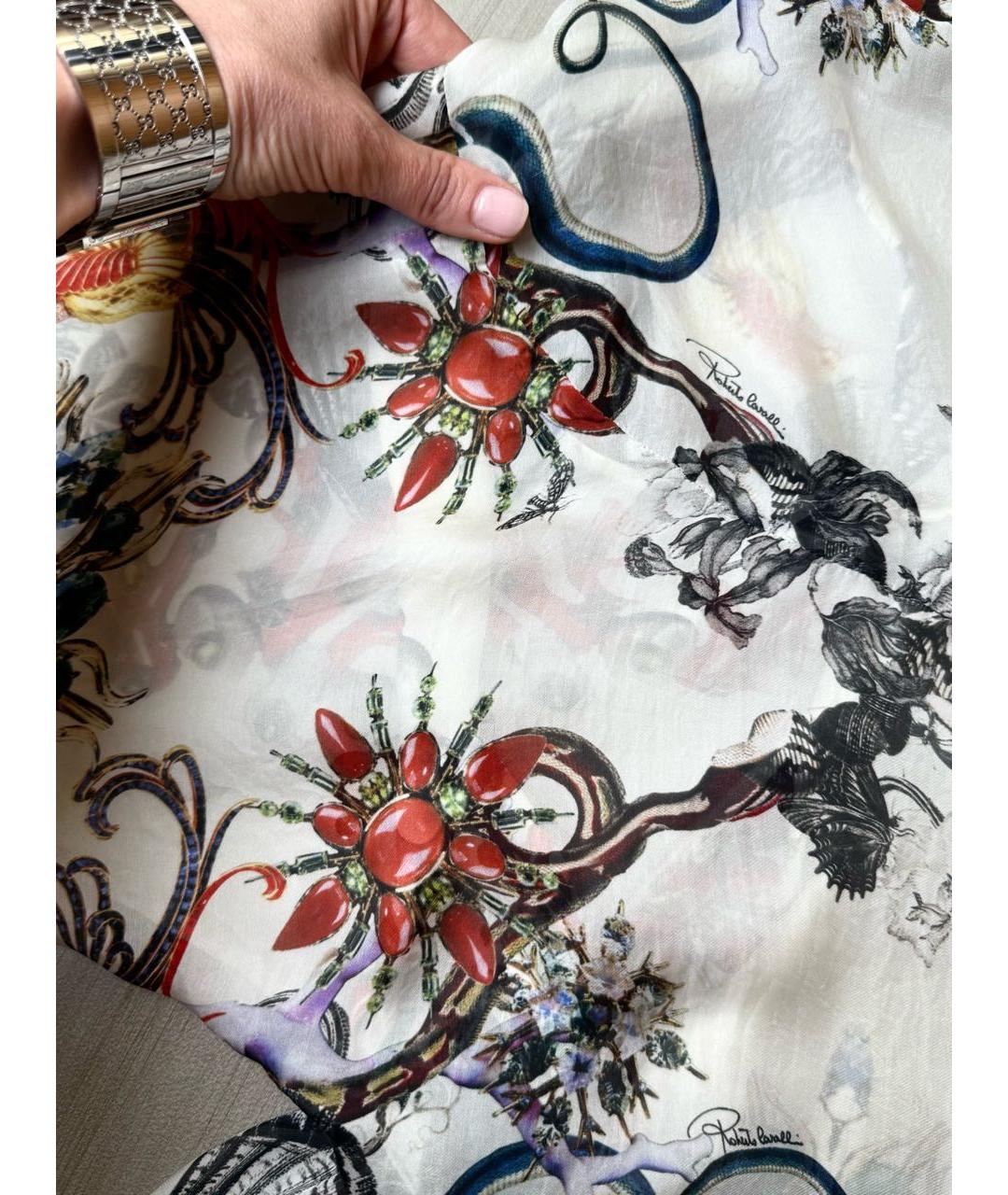ROBERTO CAVALLI Мульти шелковая блузы, фото 8