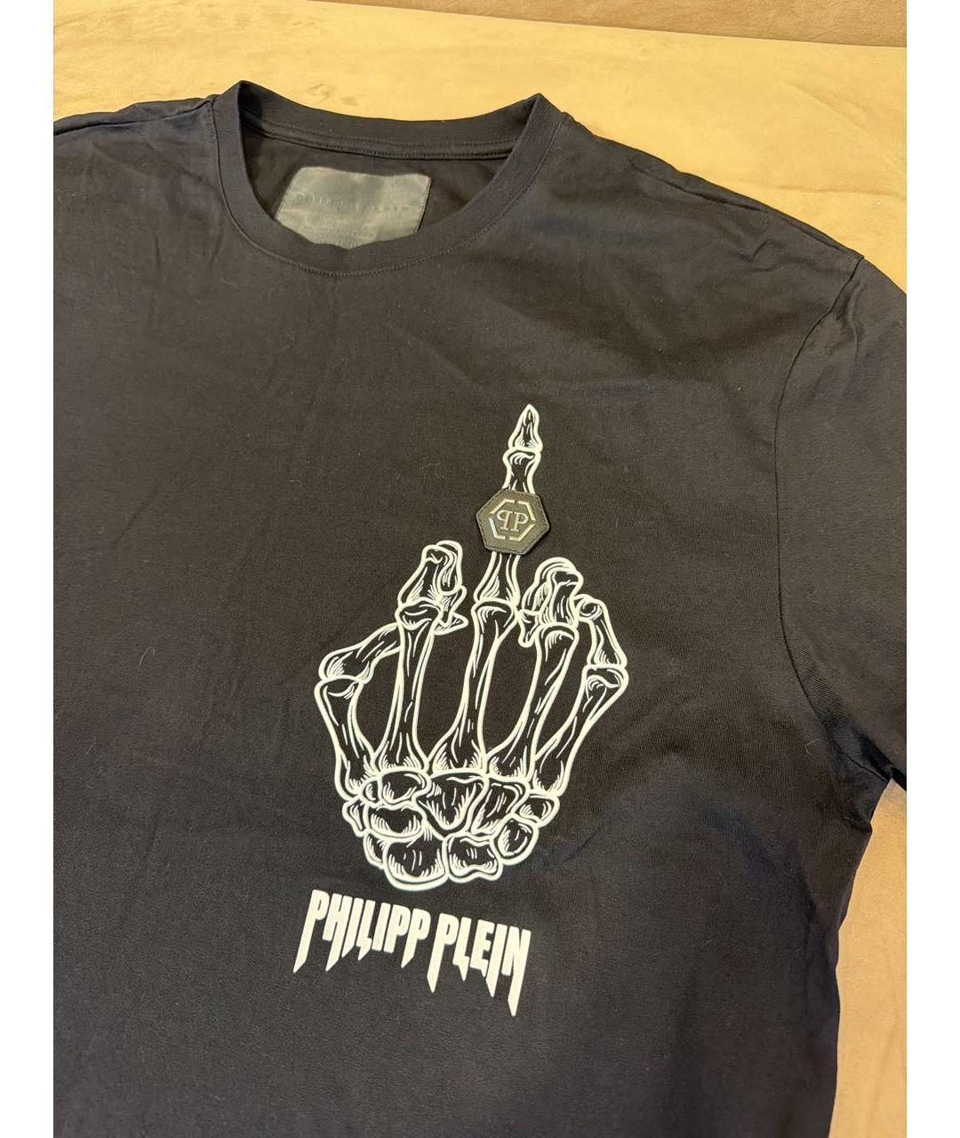 PHILIPP PLEIN Черная хлопковая футболка, фото 5