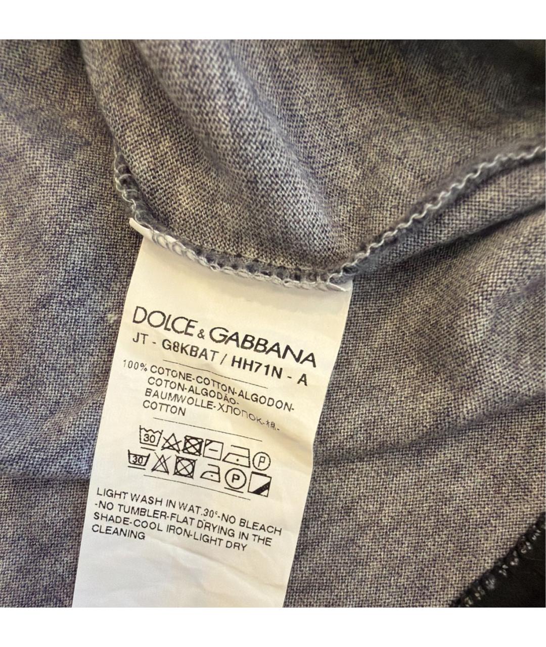 DOLCE&GABBANA Мульти хлопковая футболка, фото 7