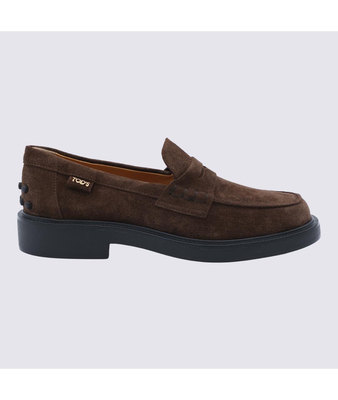 TOD'S Коричневые замшевые лоферы, фото 2