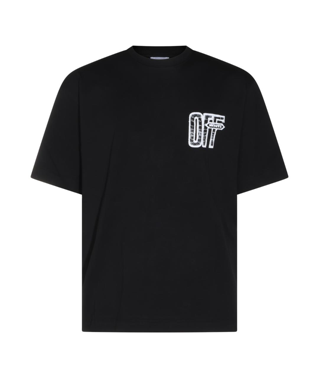 OFF-WHITE Черная хлопковая футболка, фото 1