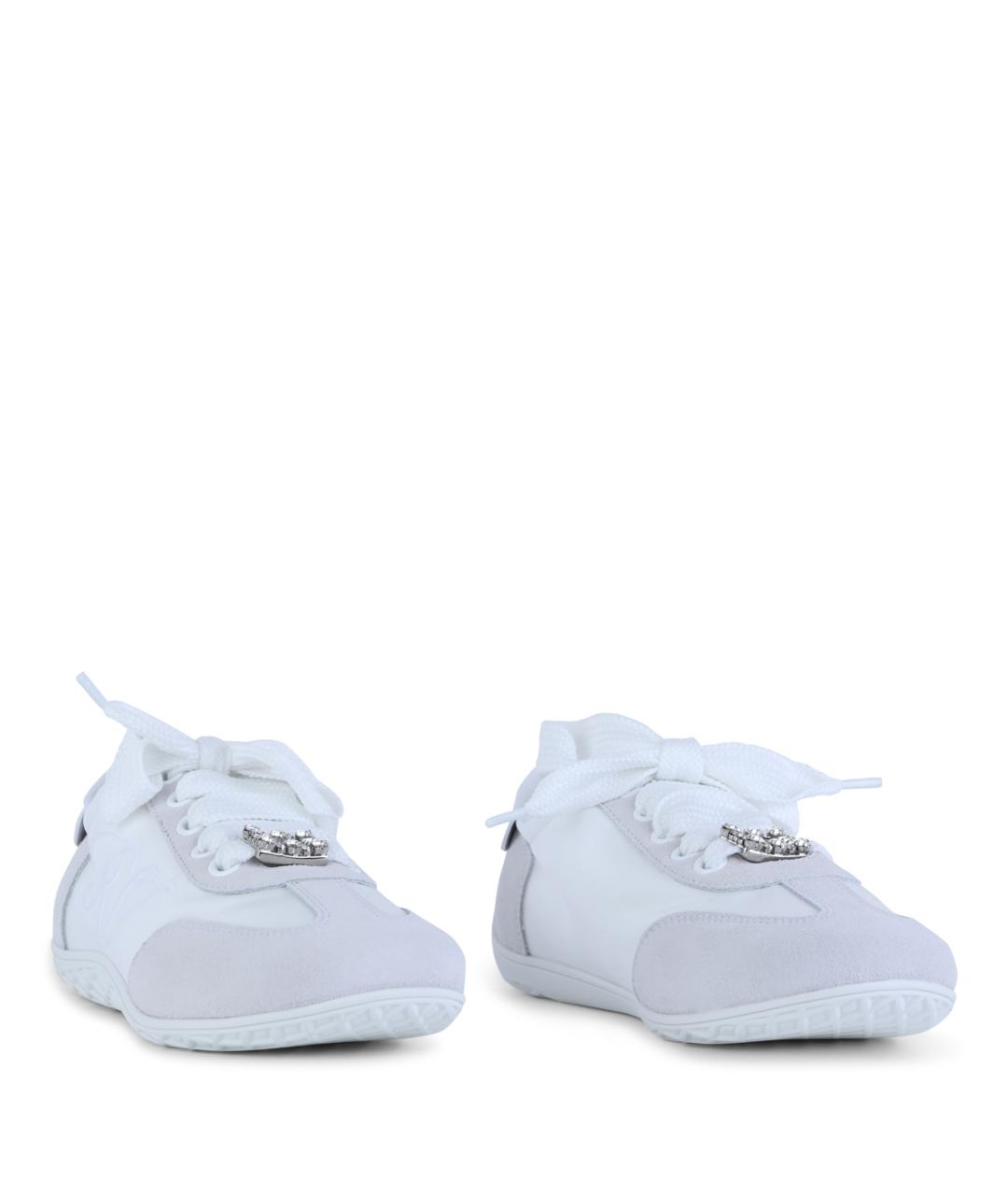 ROGER VIVIER Белые текстильные кроссовки, фото 4