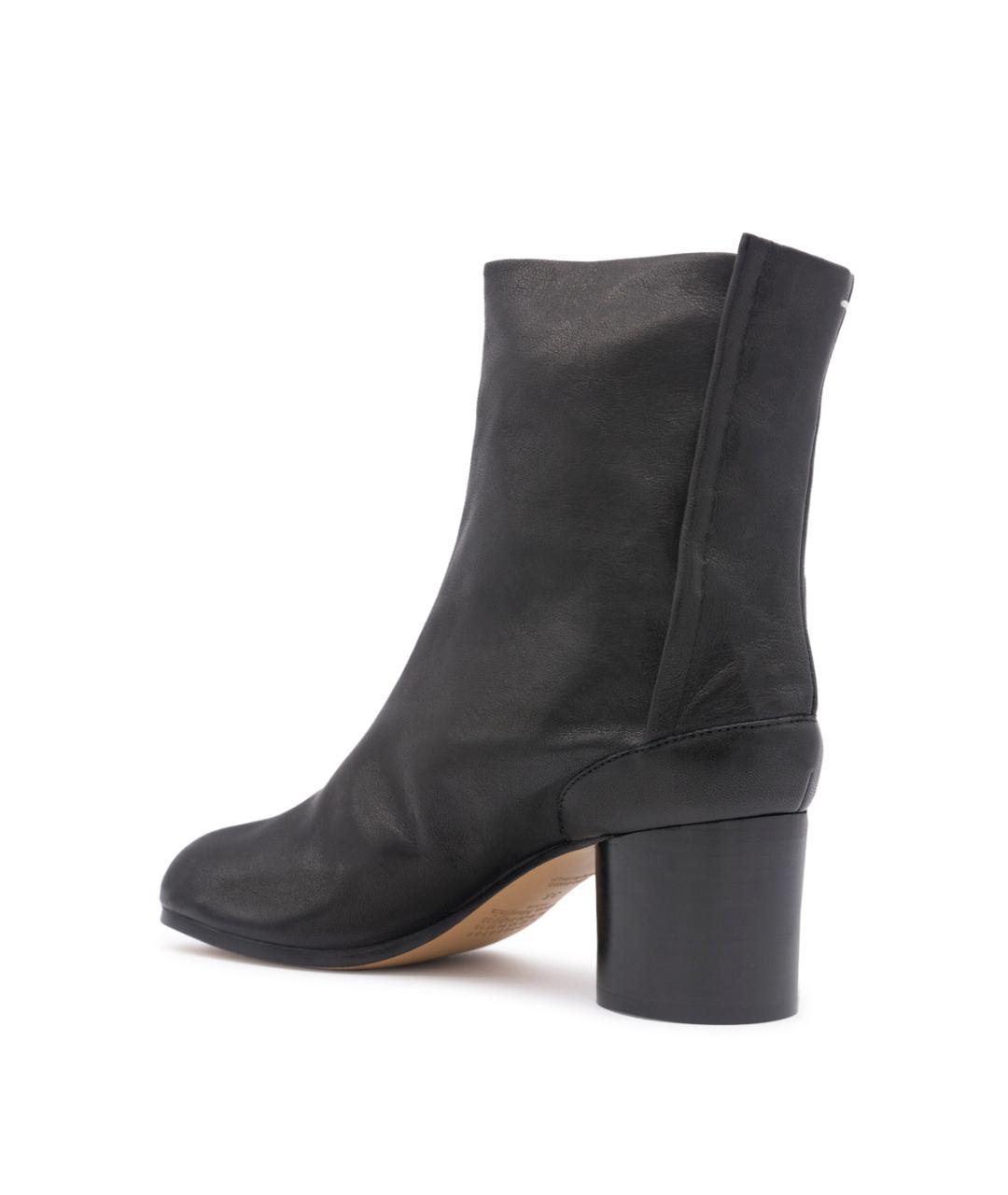 MAISON MARGIELA Черные кожаные сапоги, фото 3