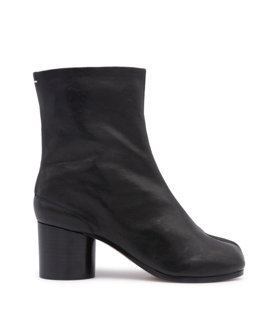 MAISON MARGIELA Черные кожаные сапоги, фото 1