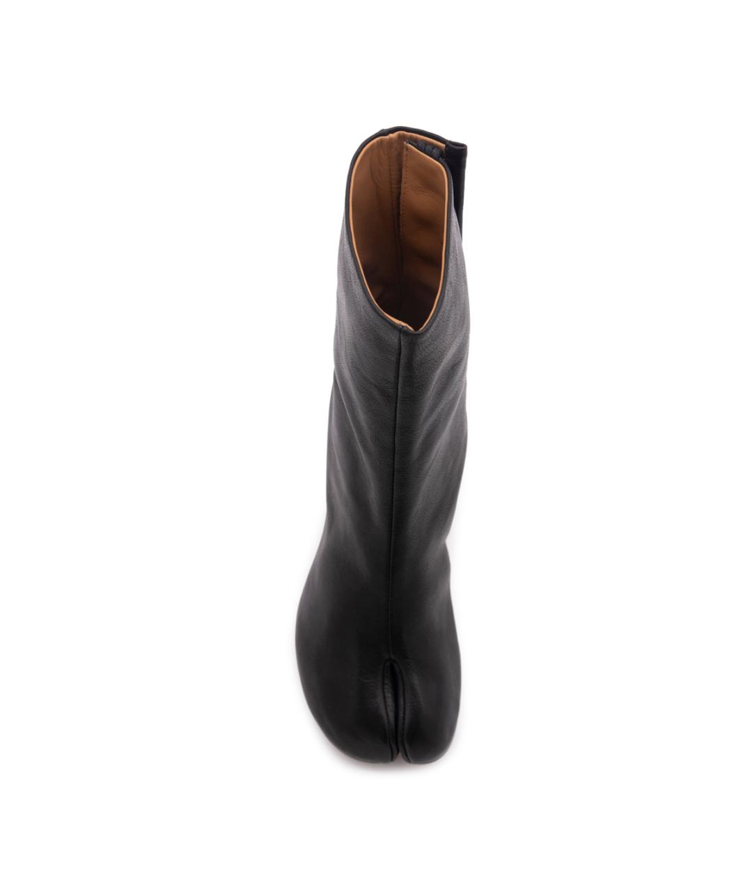MAISON MARGIELA Черные кожаные сапоги, фото 4