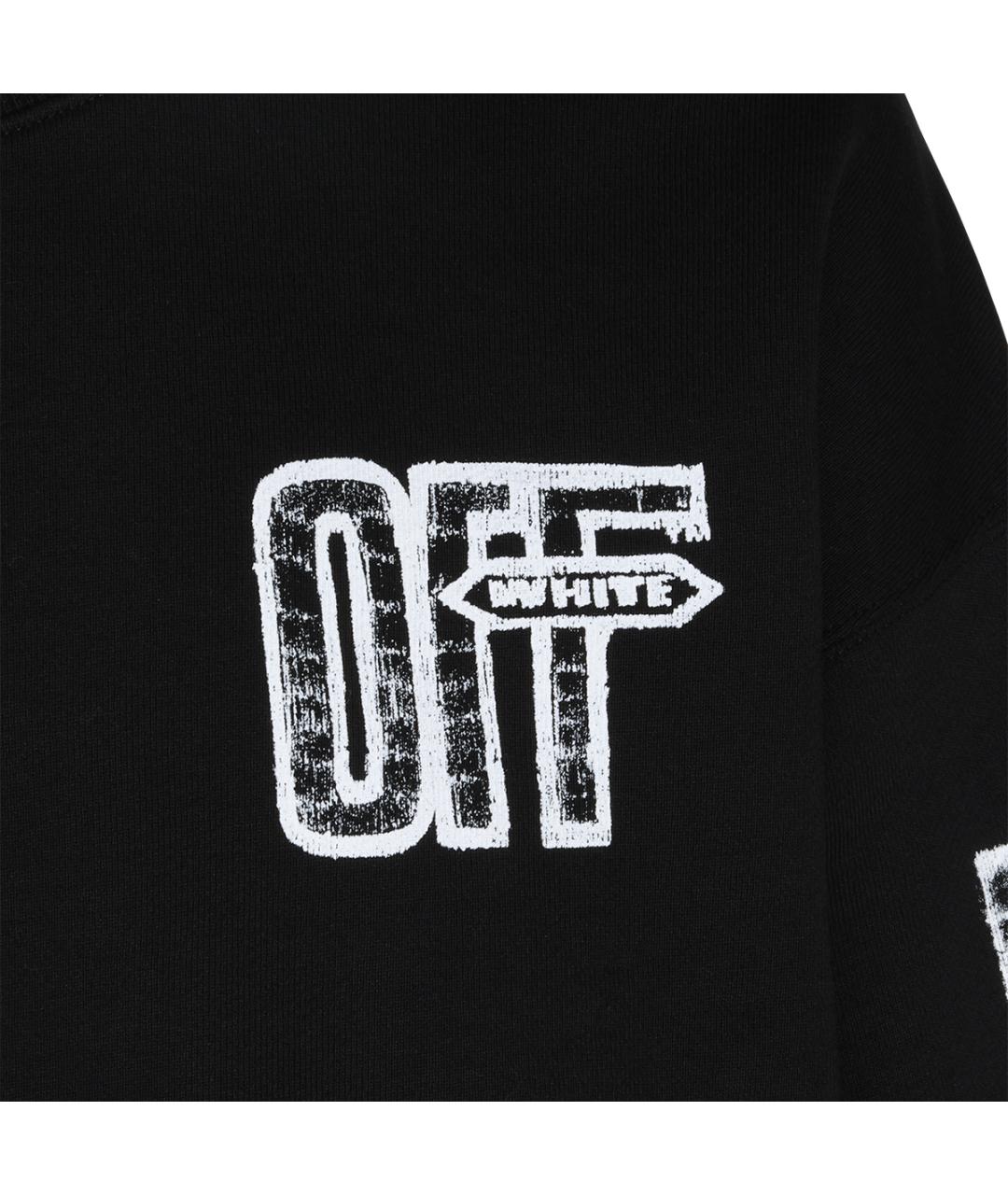 OFF-WHITE Черный хлопковый джемпер / свитер, фото 3