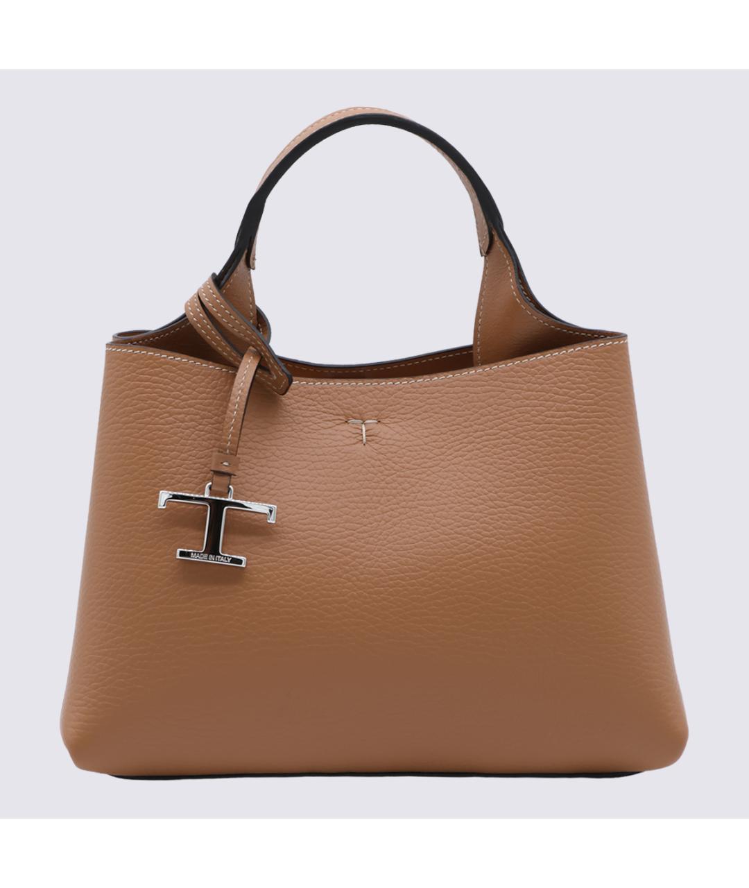 TOD'S Коричневая кожаная сумка тоут, фото 2