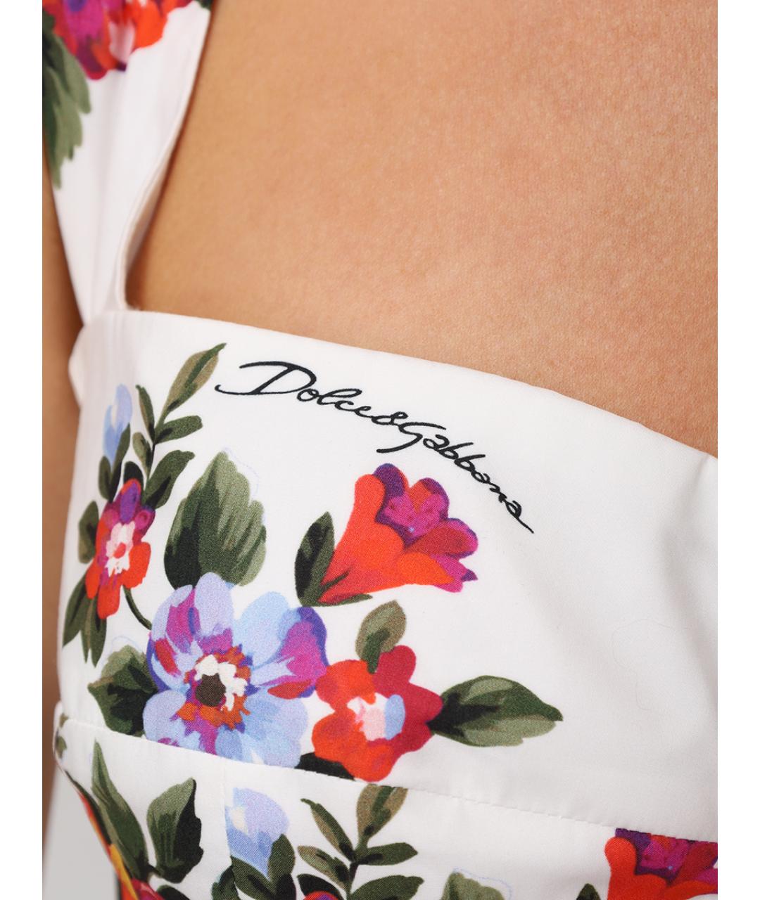 DOLCE&GABBANA Белый хлопковый сарафан, фото 5