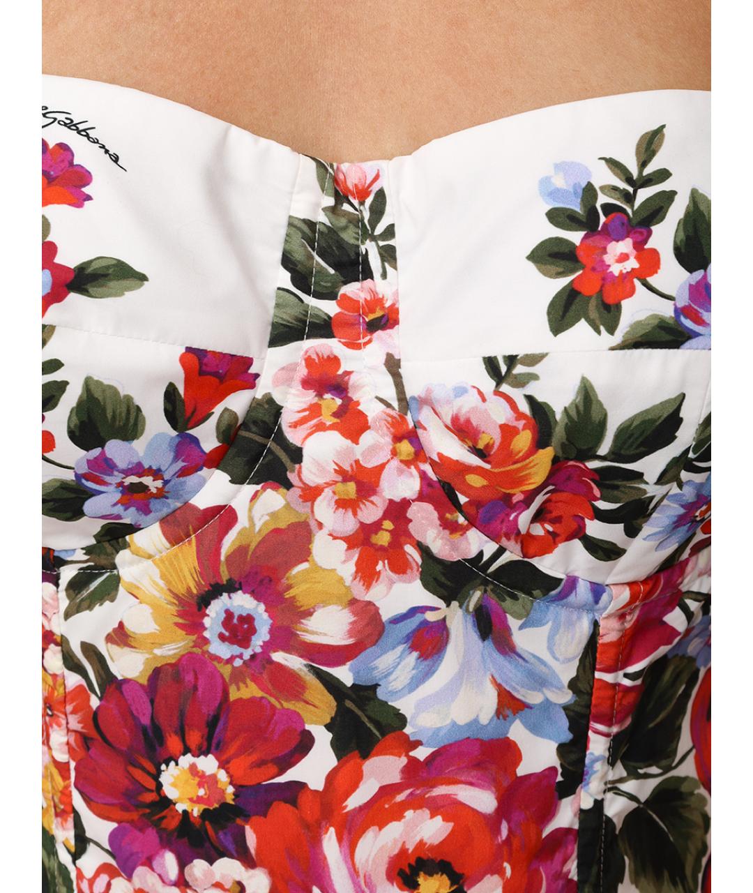 DOLCE&GABBANA Белый хлопковый сарафан, фото 6