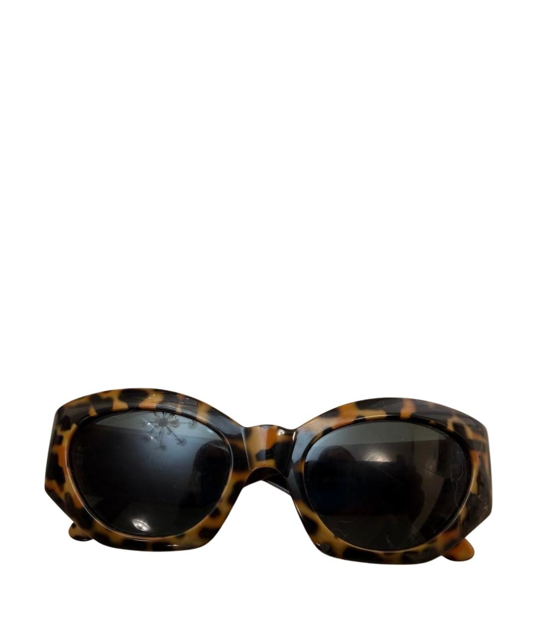 VERSACE Коричневые пластиковые солнцезащитные очки, фото 1