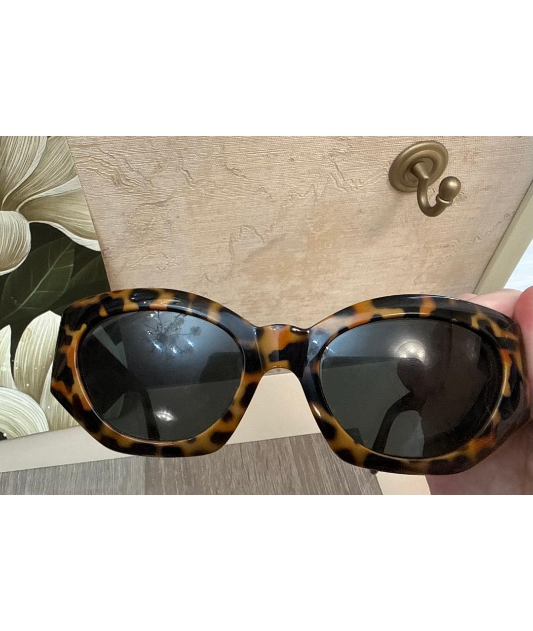 VERSACE Коричневые пластиковые солнцезащитные очки, фото 2