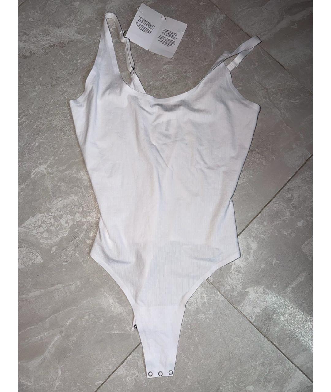WOLFORD Белое хлопко-эластановое боди, фото 5