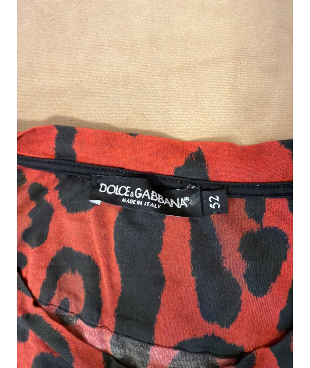 DOLCE&GABBANA Красная хлопковая футболка, фото 3