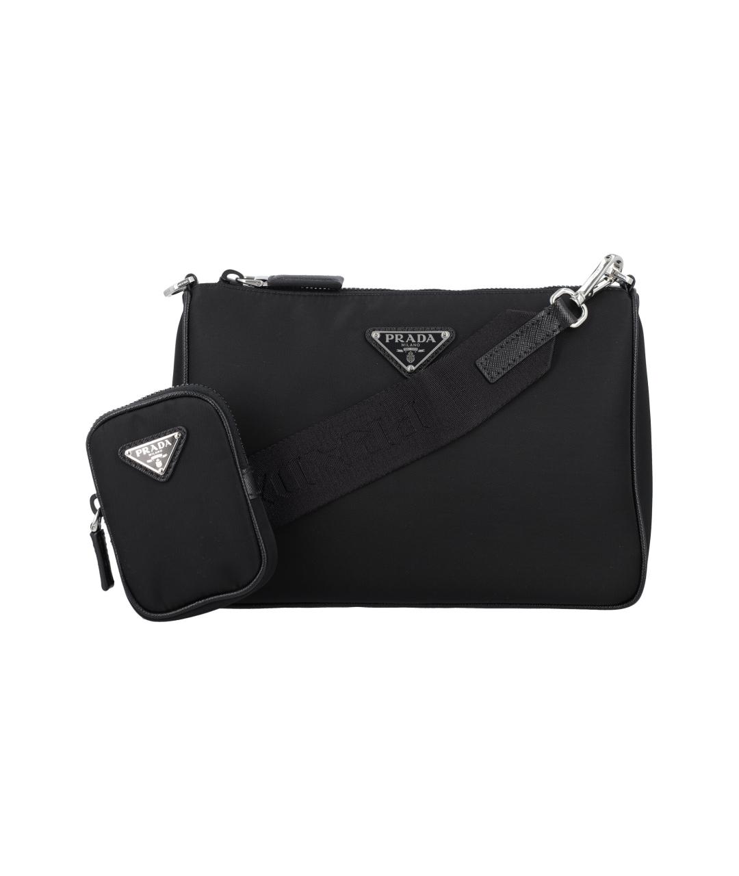 PRADA Черная синтетическая сумка на плечо, фото 1