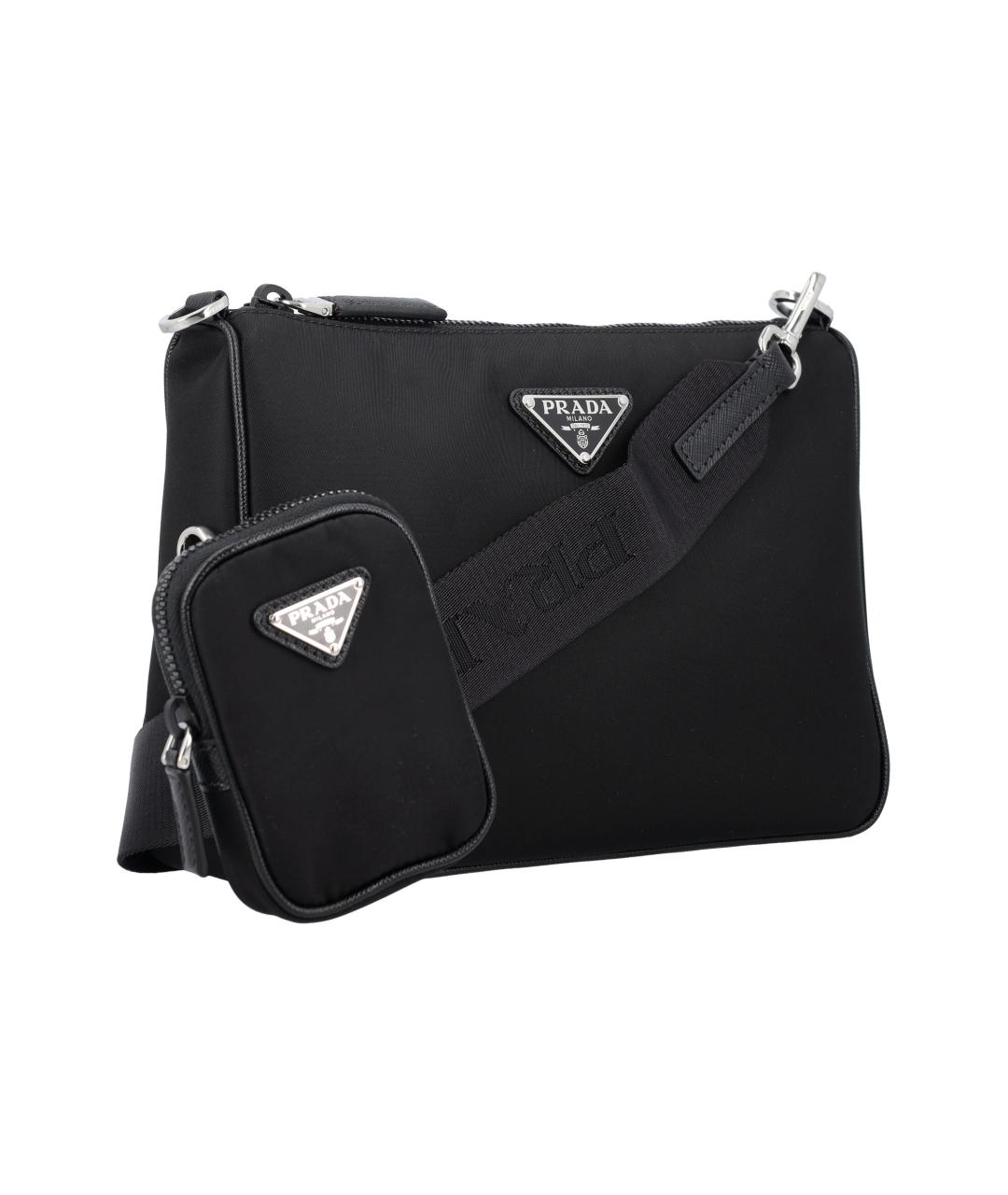 PRADA Черная синтетическая сумка на плечо, фото 2