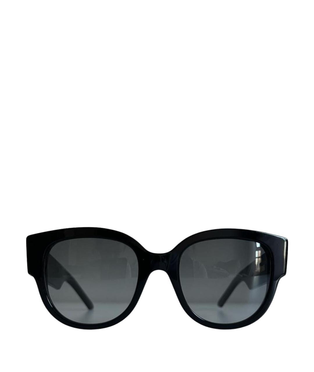 CHRISTIAN DIOR Черные пластиковые солнцезащитные очки, фото 1