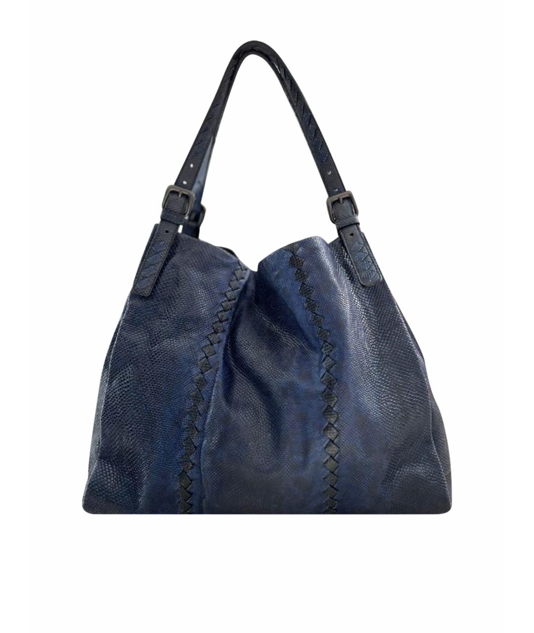 BOTTEGA VENETA Темно-синяя сумка тоут, фото 1