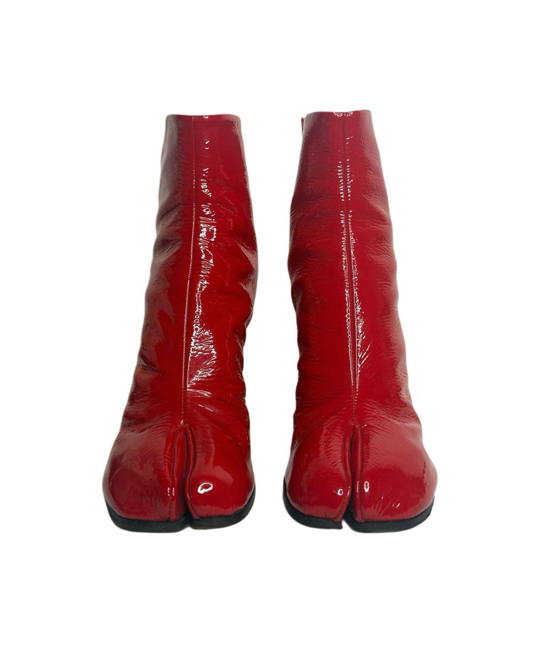 MAISON MARGIELA Бордовые ботильоны из лакированной кожи, фото 2