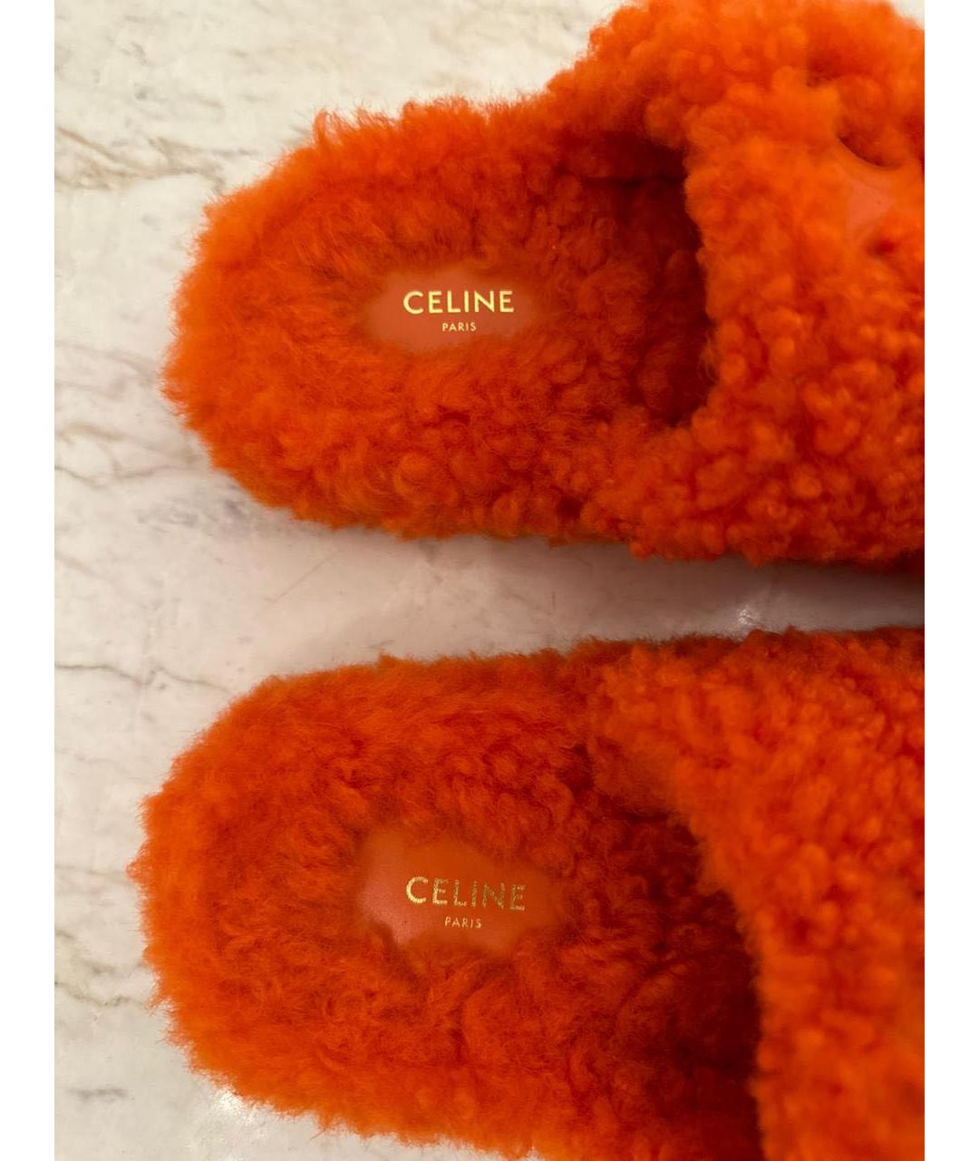 CELINE Оранжевые сандалии, фото 4