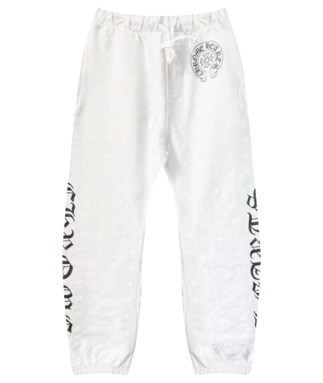 CHROME HEARTS Белые хлопковые повседневные брюки, фото 1