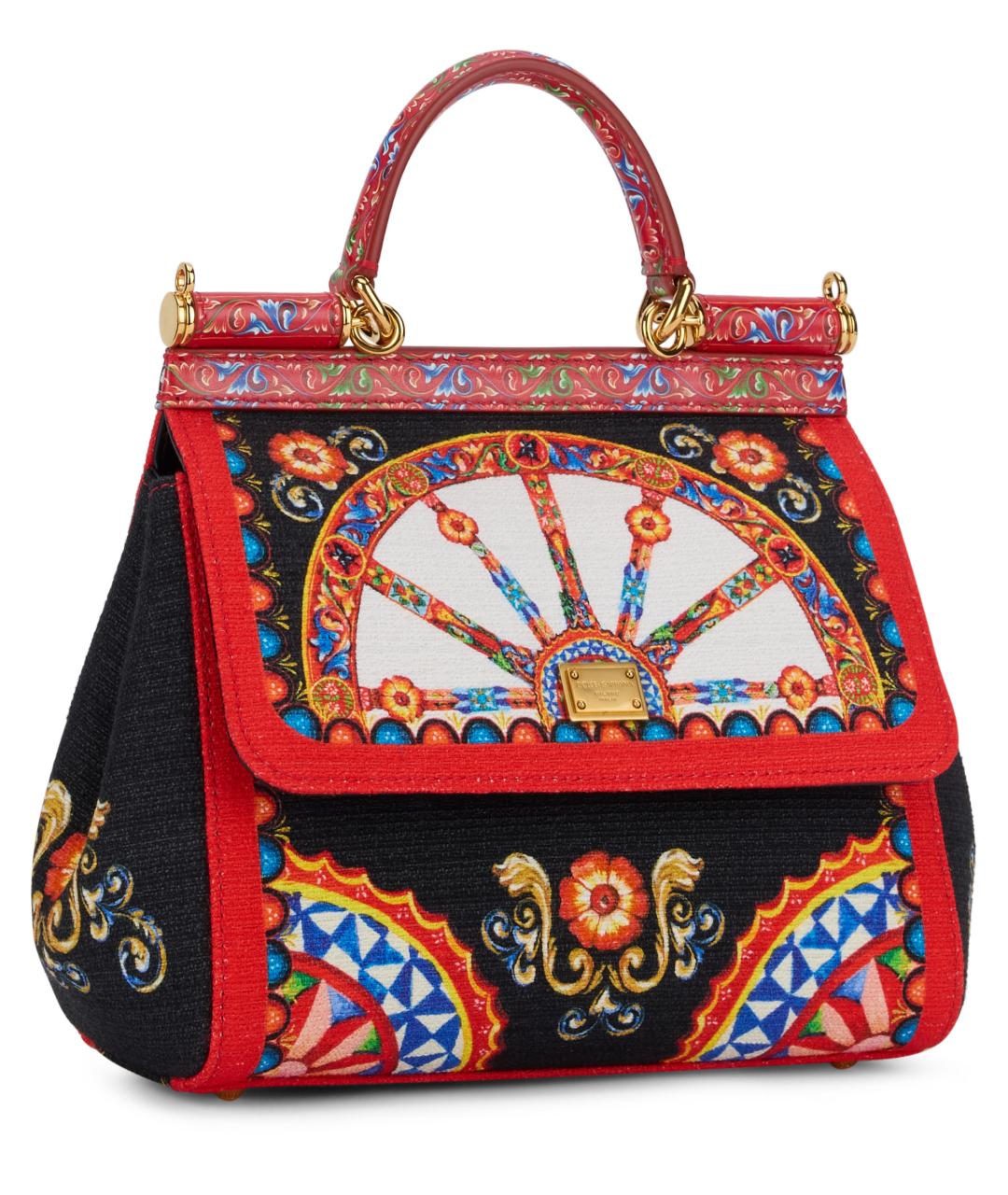 DOLCE&GABBANA Мульти хлопковая сумка с короткими ручками, фото 2