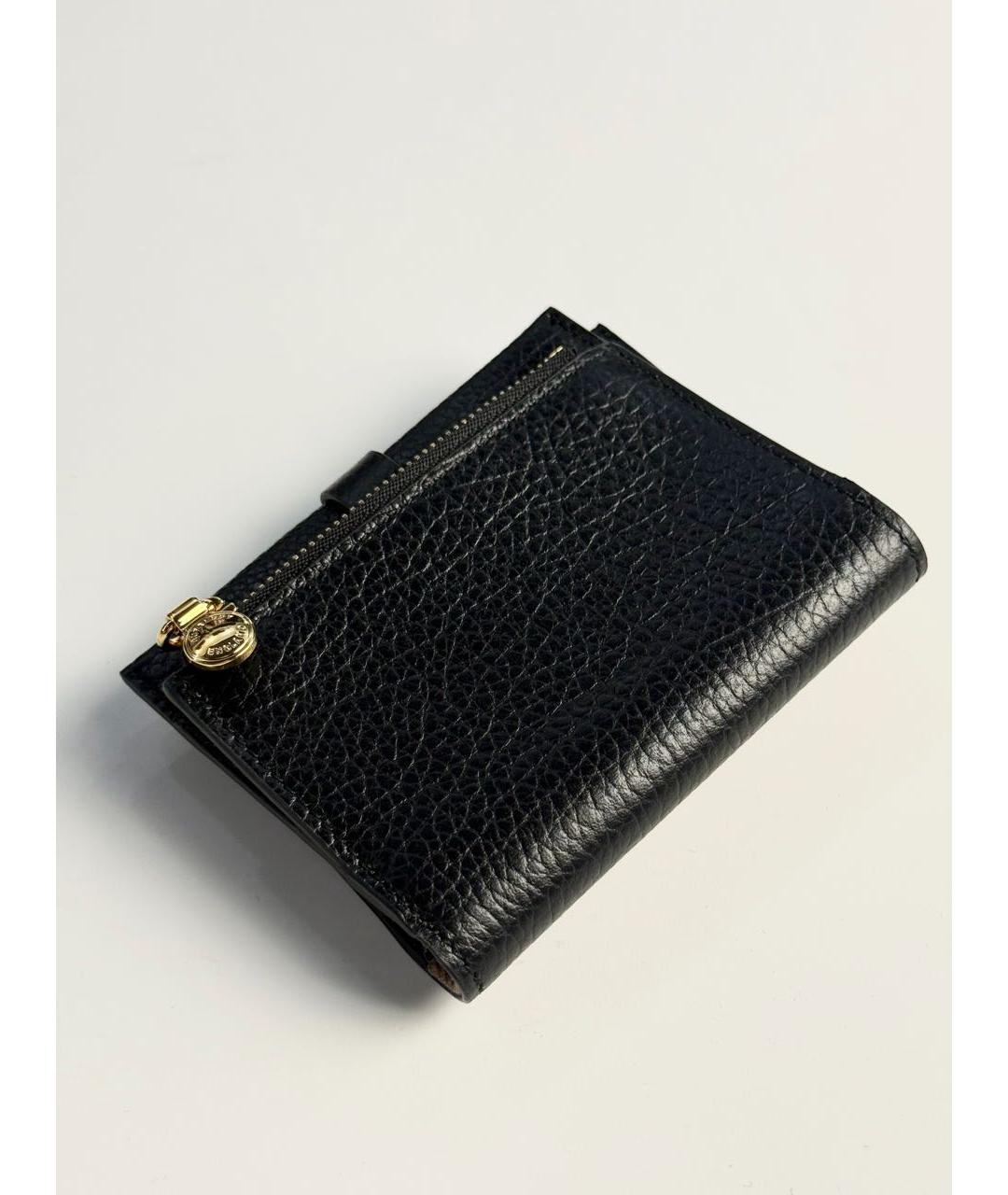 BURBERRY Черный кожаный кошелек, фото 4