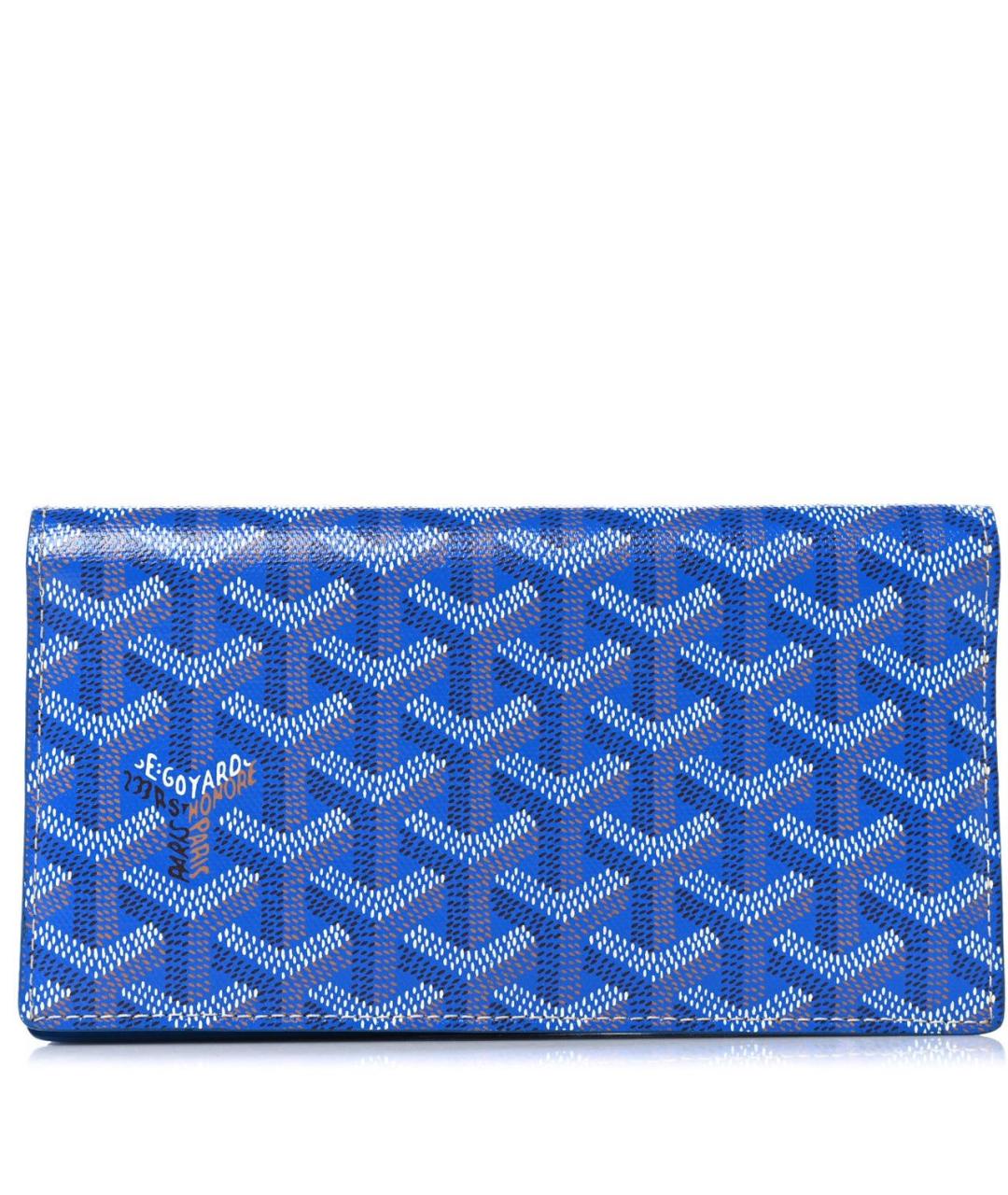 GOYARD Синий кожаный кошелек, фото 8