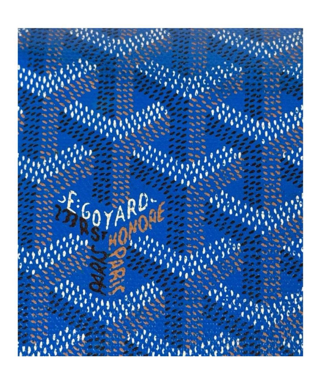 GOYARD Синий кожаный кошелек, фото 6