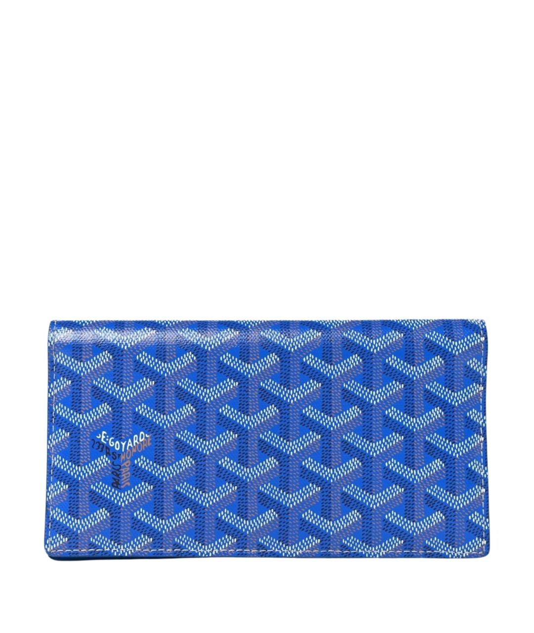GOYARD Синий кожаный кошелек, фото 1