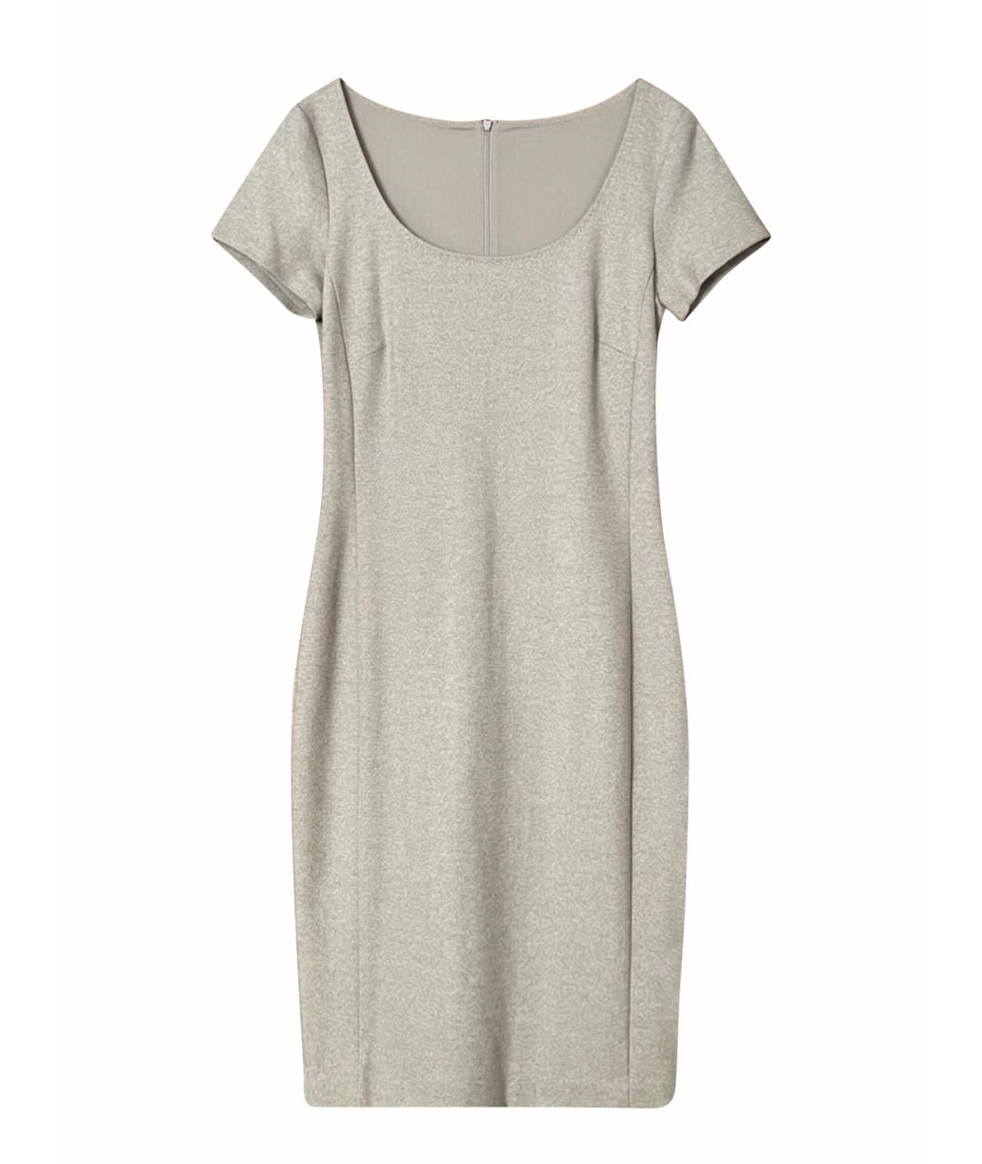 MAX MARA Бежевое шерстяное повседневное платье, фото 9