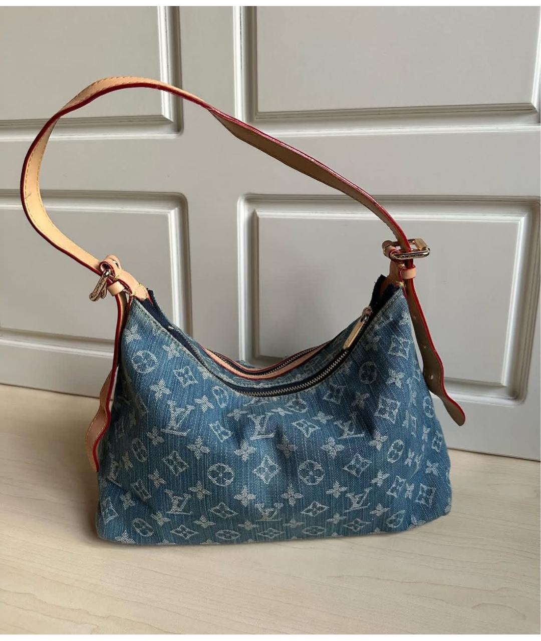 LOUIS VUITTON Синяя тканевая сумка через плечо, фото 5