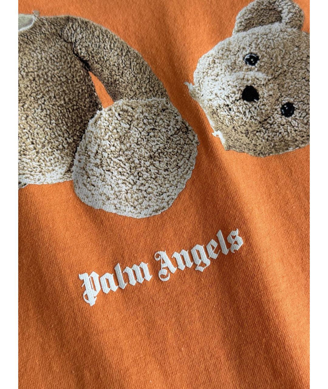 PALM ANGELS Оранжевая хлопковая футболка, фото 5