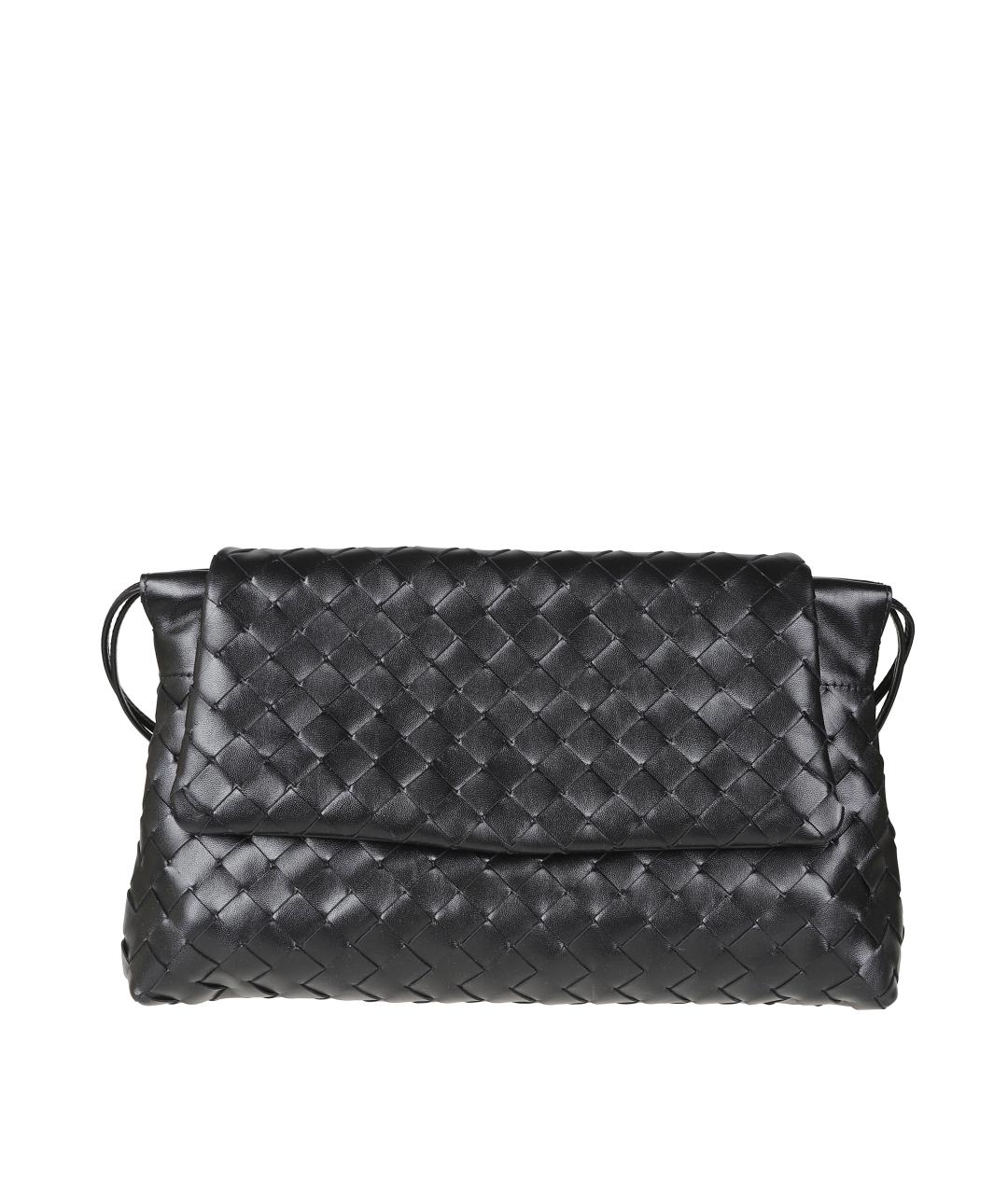 BOTTEGA VENETA Черная кожаная сумка через плечо, фото 1