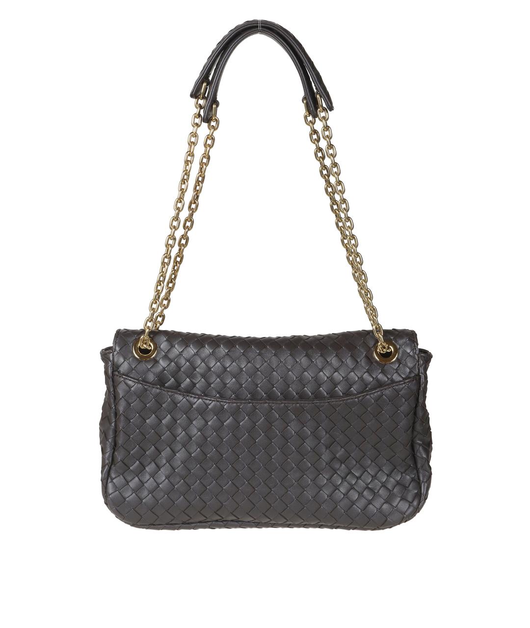 BOTTEGA VENETA Коричневая кожаная сумка через плечо, фото 2