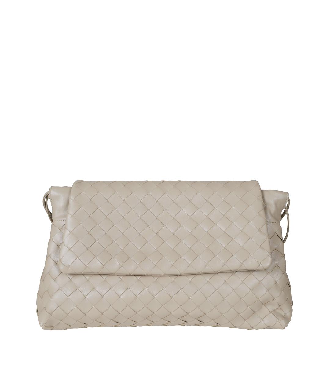 BOTTEGA VENETA Бежевая кожаная сумка через плечо, фото 1