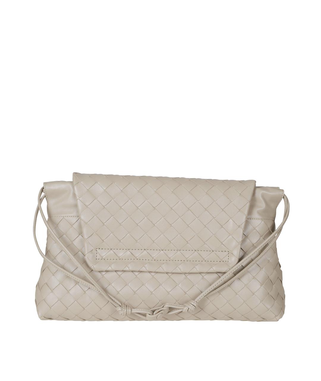 BOTTEGA VENETA Бежевая кожаная сумка через плечо, фото 2