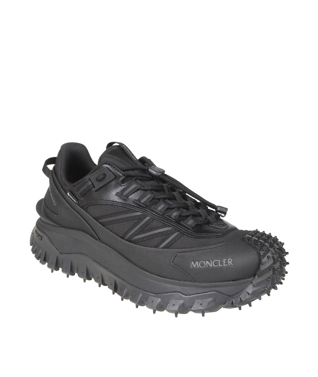 MONCLER Черные низкие кроссовки / кеды, фото 2