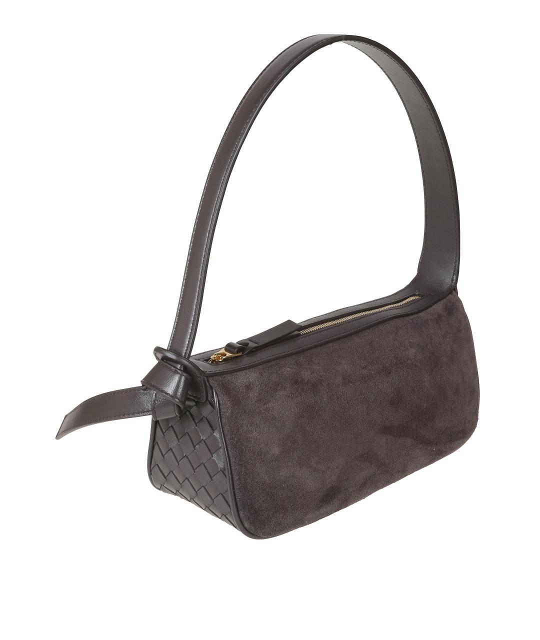 BOTTEGA VENETA Коричневая замшевая сумка через плечо, фото 3