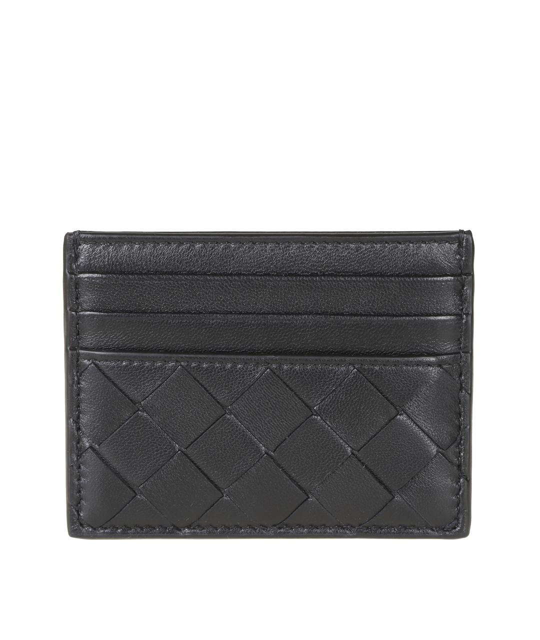 BOTTEGA VENETA Черный кожаный кардхолдер, фото 2