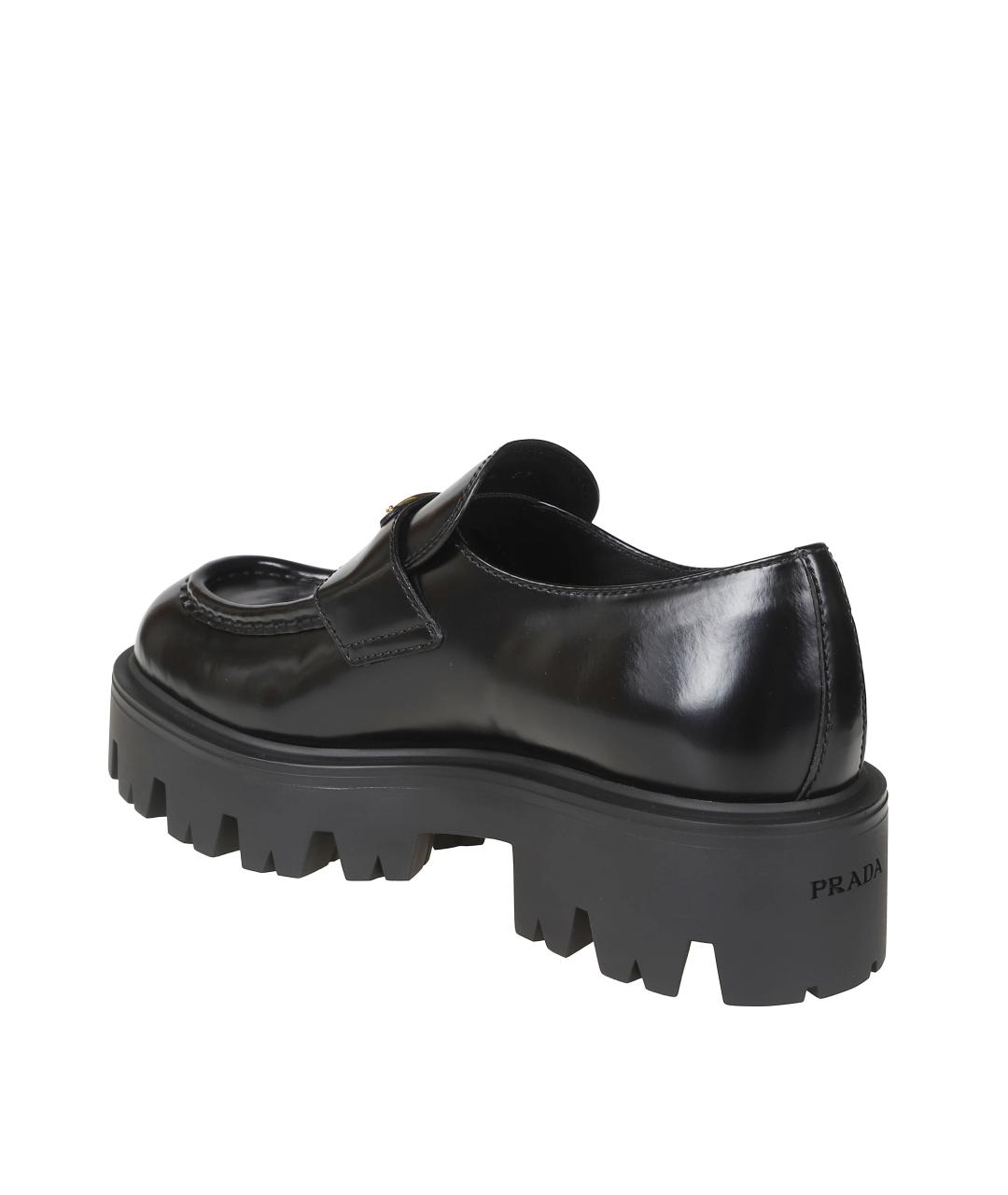 PRADA Черные кожаные лоферы, фото 3