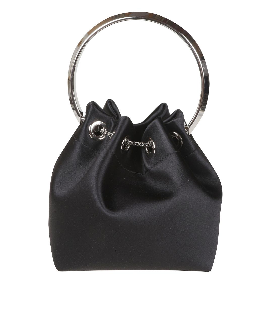 JIMMY CHOO Черная тканевая сумка с короткими ручками, фото 2