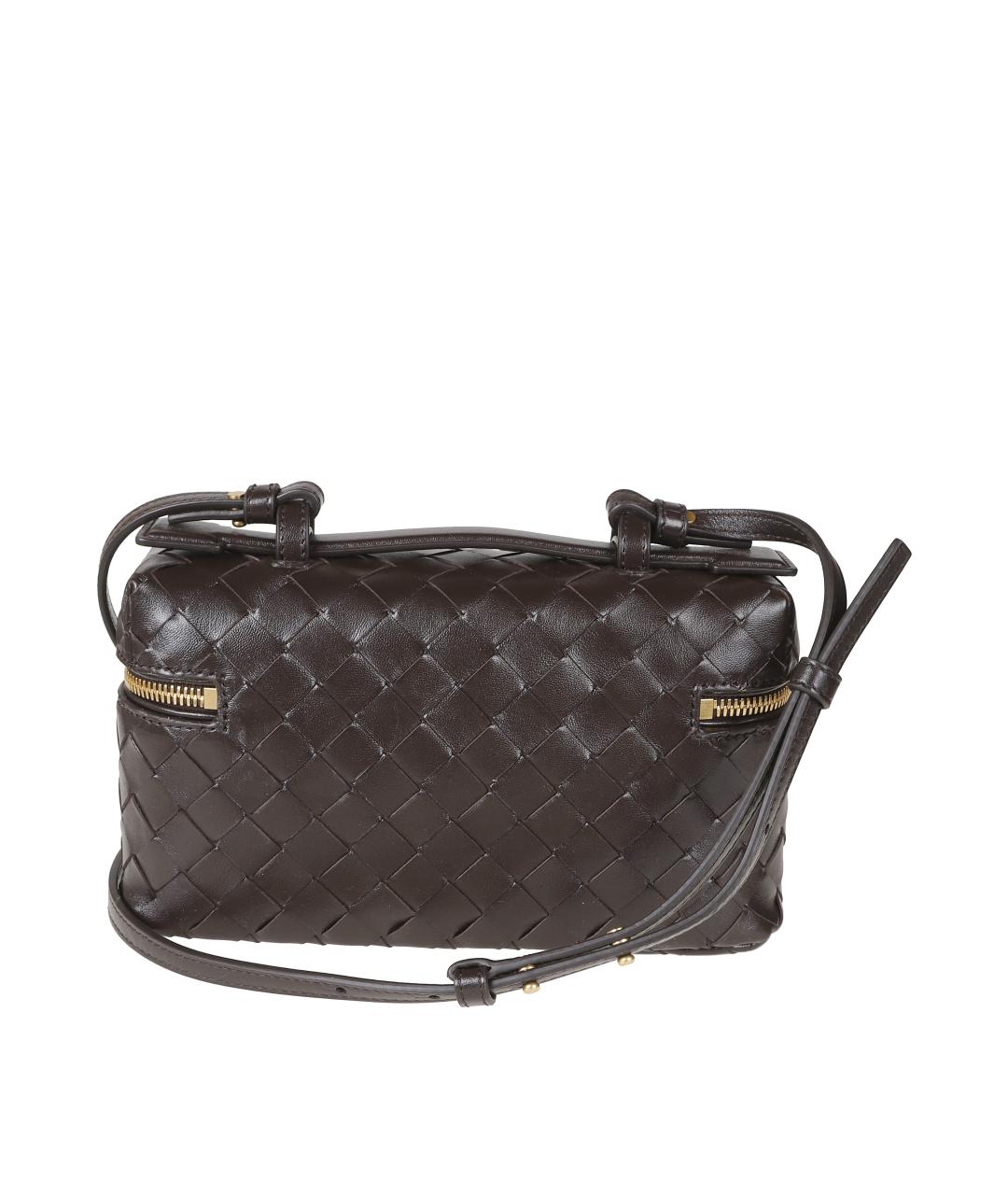 BOTTEGA VENETA Коричневая кожаная сумка через плечо, фото 3