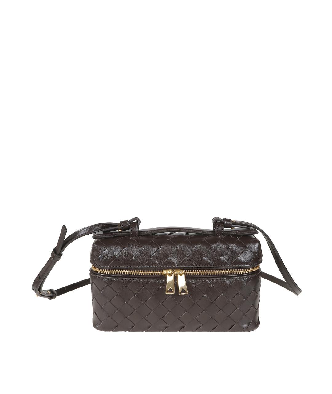 BOTTEGA VENETA Коричневая кожаная сумка через плечо, фото 1