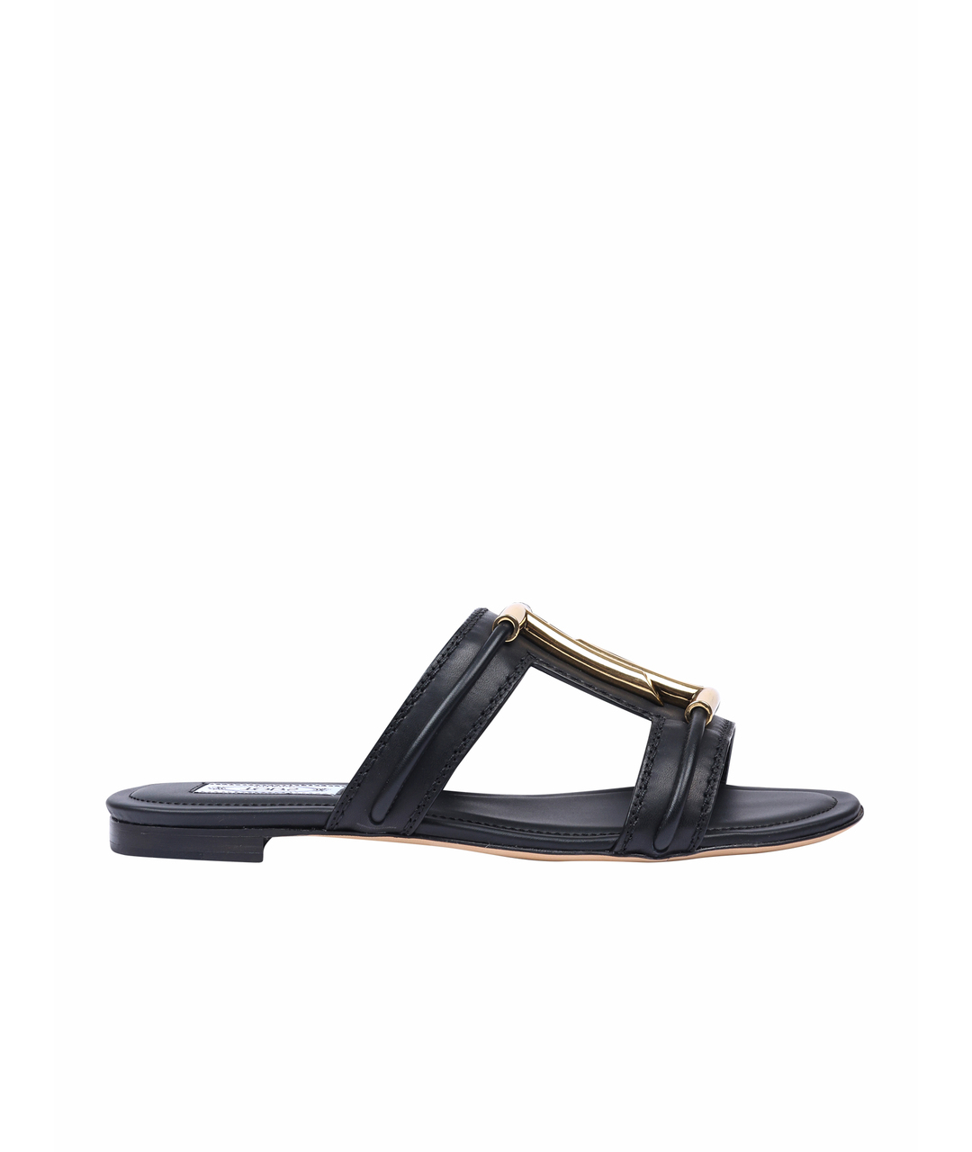 TOD'S Черные кожаные шлепанцы, фото 1