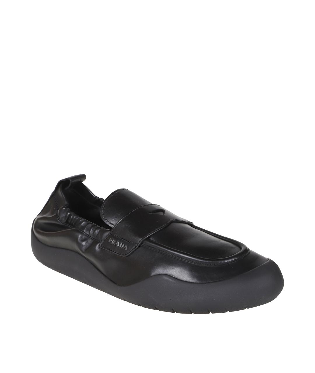 PRADA Черные кожаные лоферы, фото 2