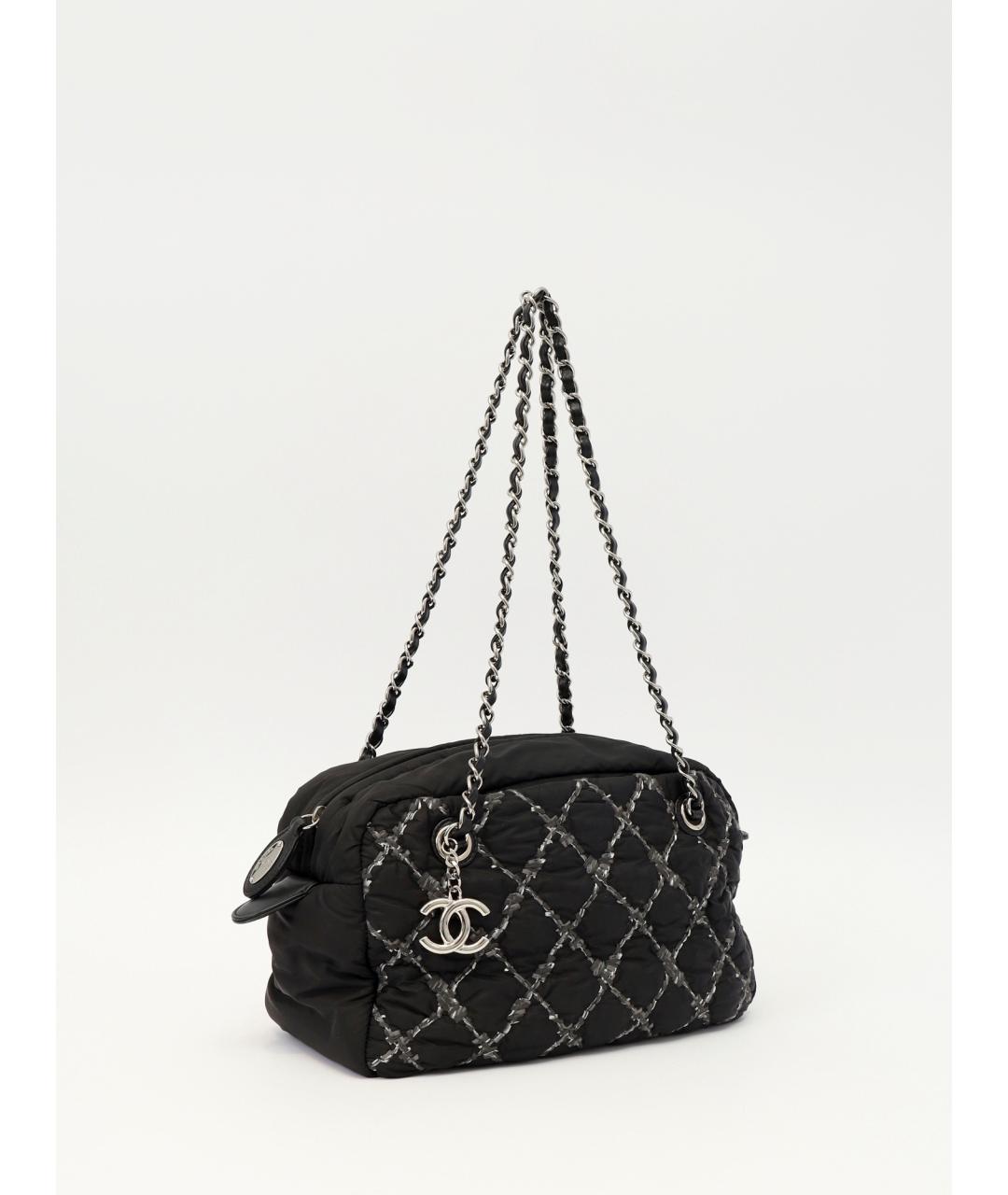 CHANEL Черная синтетическая сумка через плечо, фото 3