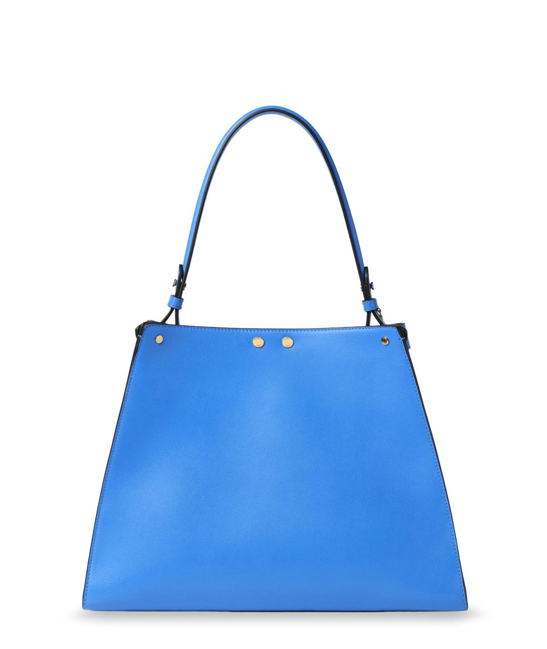 FENDI Синяя кожаная сумка тоут, фото 2